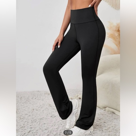 SHEIN Pants - 🪩5 FOR $25 SALE 🪩 NWOT Flare Leggings Black Yoga Pants